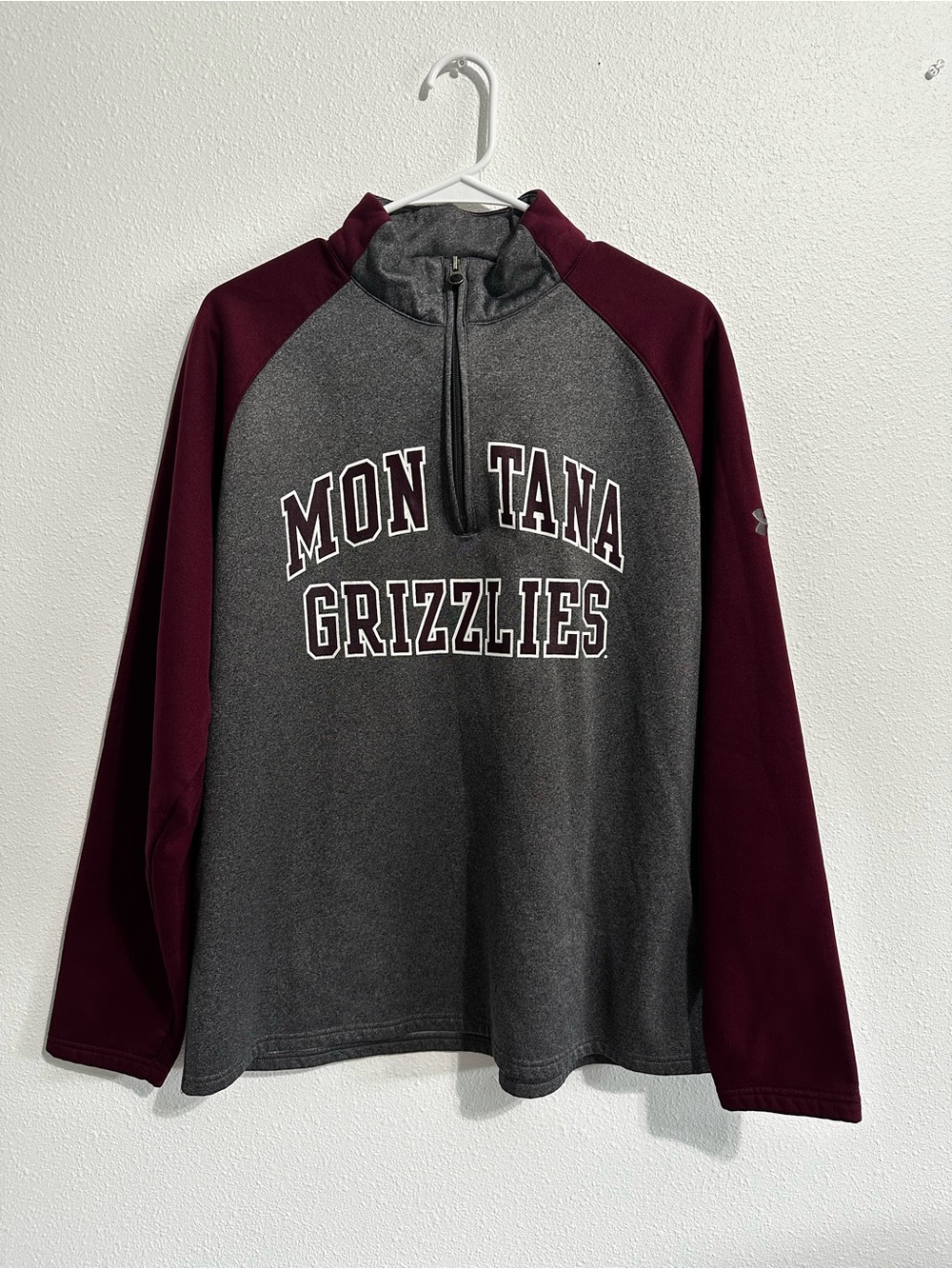 Under Armour Men's Charcoal and Maroon Montana Grizzlies Quarter-Zip